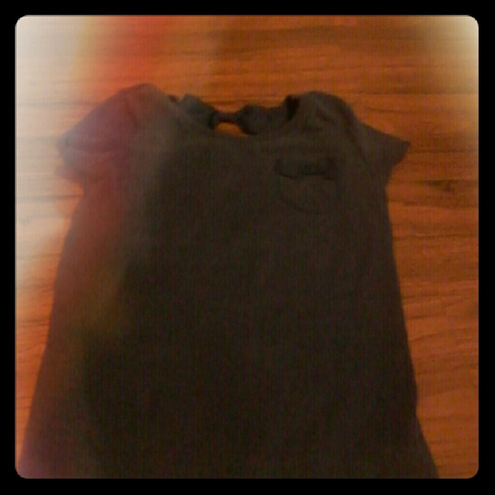 A blue tee shirt